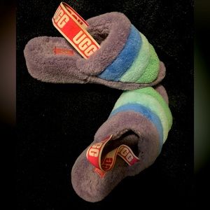 Big Kids Ugg Slide Majority Purple & Blue Size 6Y